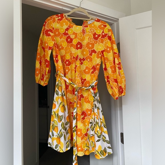 NEVER FULLY DRESSED St Clements graphic-print cotton mini dress - Picture 2 of 5